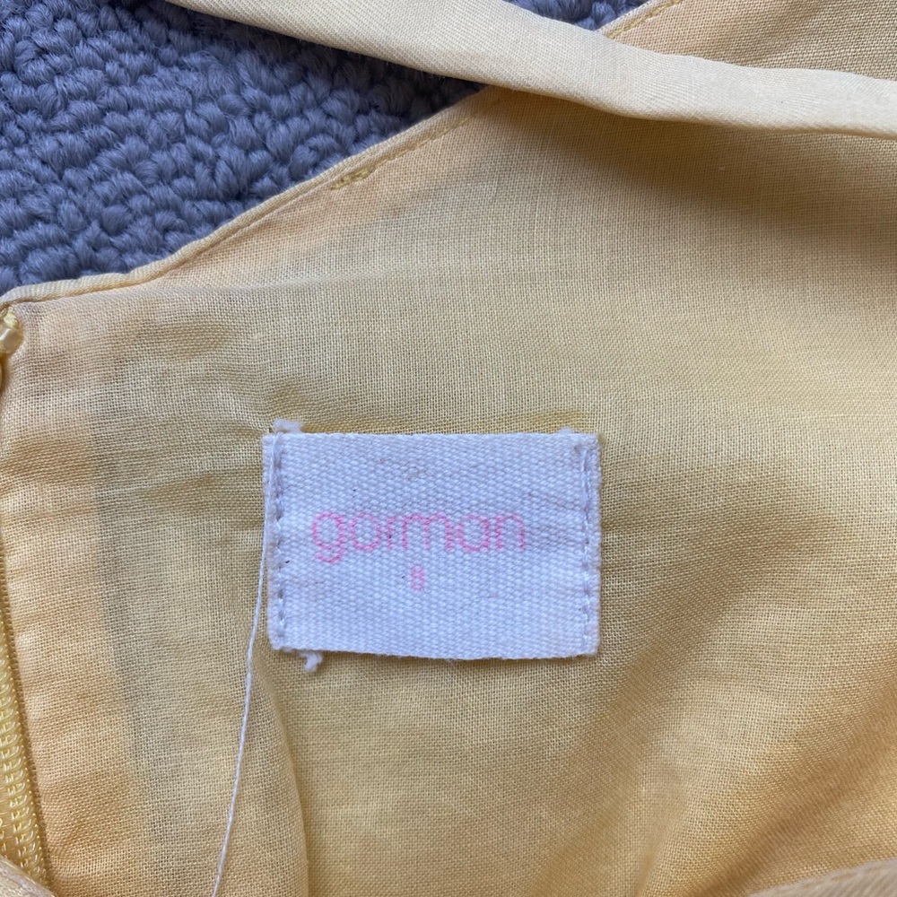 ⛔️Gorman Yellow Strappy Silk Blend Dress AU8 - Picture 6 of 8